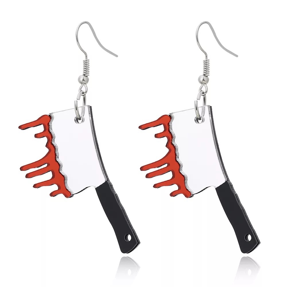 Halloween Bloody Cleaver Earrings